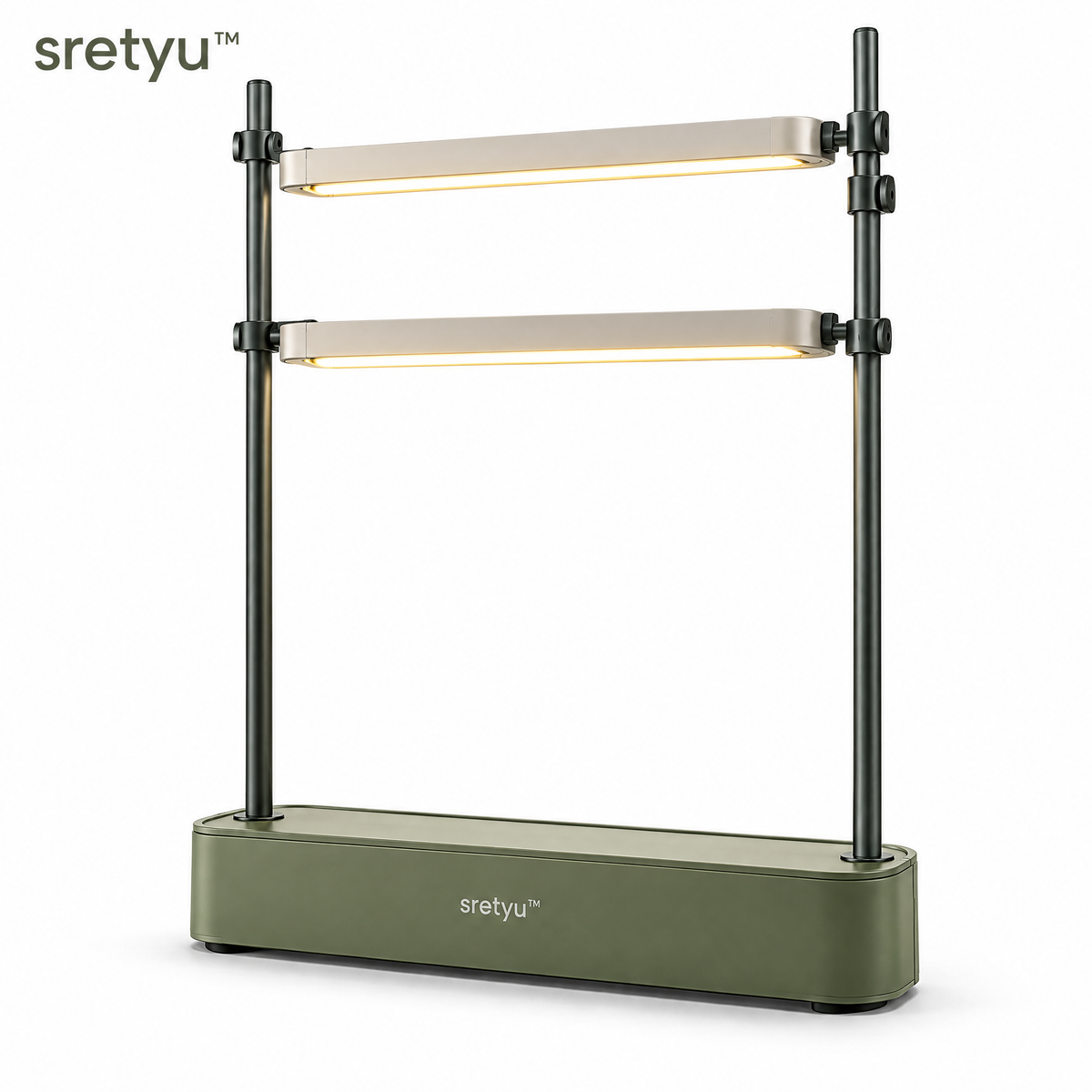 sretyu two-bar indoor grow light stand product view on a white background