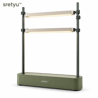 sretyu two-bar indoor grow light stand product view on a white background